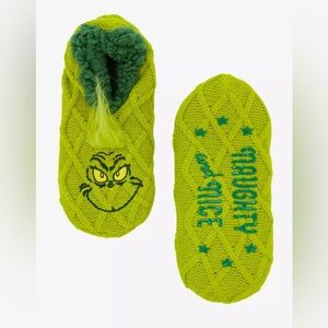 Dr. Seuss How the Grinch Stole Christmas The Grinch Knit Slipper Socks